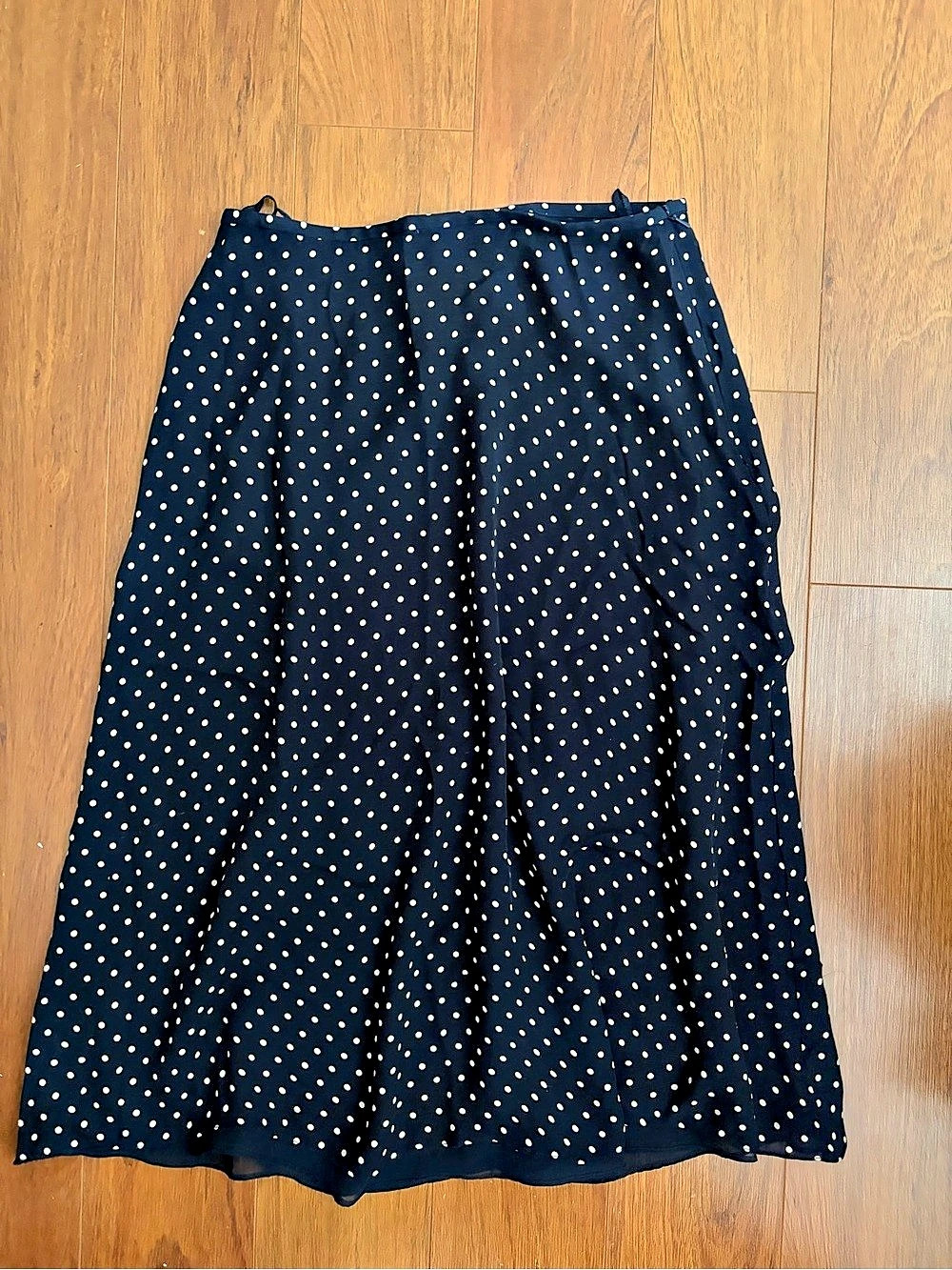 Lauren Ralph Lauren Silk Polka Dot Skirt